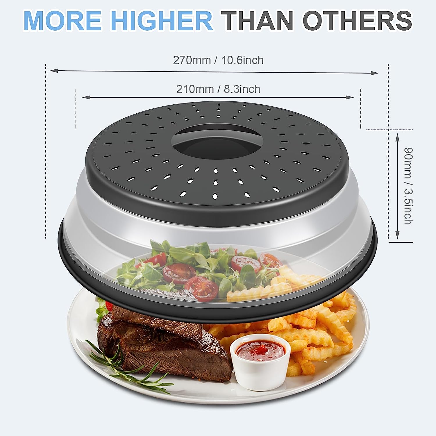 Microwave Food Cover, Collapsible Silicone Mat, Splatter Guard, Plate Holder, Kitchen Colander, Food Cover -10 Microwave Food Cover, Collapsible Silicone Mat, Splatter Guard, Plate Holder, Kitchen Colander, Food Cover -10